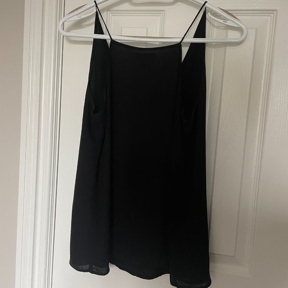 NWOT MATTISON BLACK SILK TANK - Picture 4 of 5